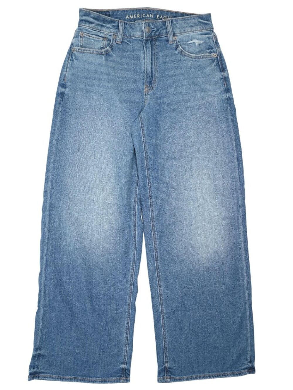 American Eagle Wide Leg Jeans in Blue